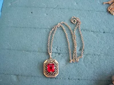  MAJORCA  Gold Tone Pendant Necklace - Sarah Coventry Jewelry Vintage • $14.95