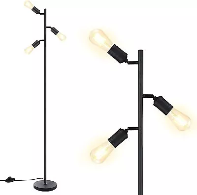 Industrial Floor Lamp Standing Lamp Tree Floor Lamp With 3 Adjustable Rotat... • $44.01
