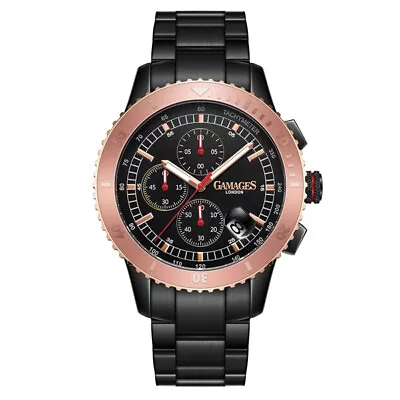 Mens Automatic Watch Rose Gold Conquerer Stainless Steel Watch GAMAGES • £59.99