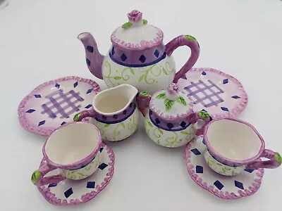 Milson And Louis Hand Painted Original Tea Set Ceramic Tea Party Teapot & More • $26