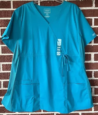 Cherokee Teal Maternity Scrub Top Size 2XL NWT • $14