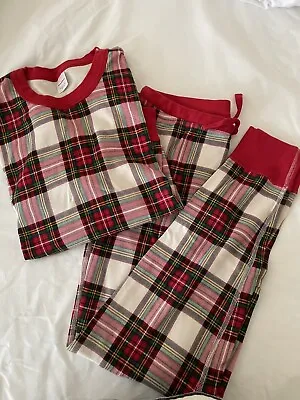 Hanna Andersson Women’s Long John Pajama Set Christmas Tartan Size Medium EUC • $20
