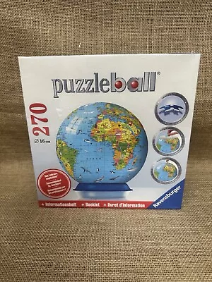 Ravensburger Puzzleball 270 World Globe Puzzle - New! • $18