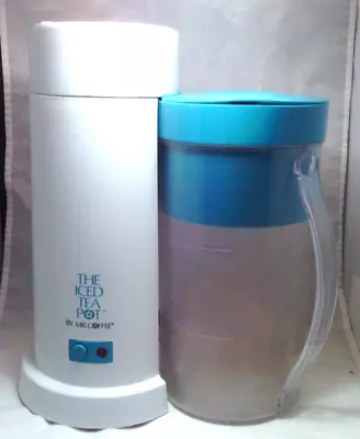 Mr Coffee TM1.7 Ice Tea Pot W Pitcher - Teal -* MISSING POURING LID * Works Good • $19.99