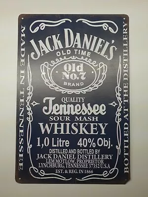 Quality Metal JACK DANIEL'S Sign 30cm X 20cm Mancave Tin Poster Shed Garage • $34.99