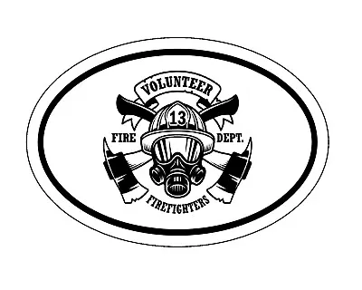 Oval Volunteer Firefighter Vinyl Decal - Fire Department Bumper Sticker   • $4.99