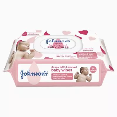 Johnson&johnson Baby Wipes S/care Refill 80 Johnson's Skincare Lightly Fragrance • $10.20