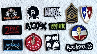 13 Music Embroidered Patche Iron On Sew On Punk Metal Alternative Rock Militaria • $12