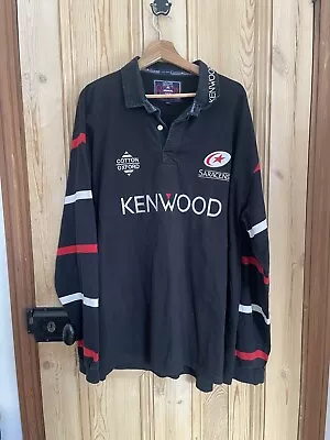 Rare Vintage Cotton Oxford Saracens 1998 Rugby Shirt 2XL Jersey • £60