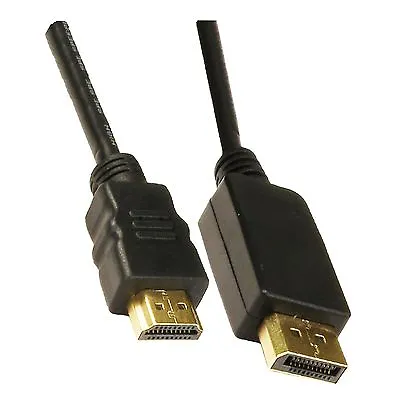 £6.99 • Buy Quality Display Port Dp To Hdmi Male Lcd Pc Hd Tv Laptop Av Cable Adaptor 1m
