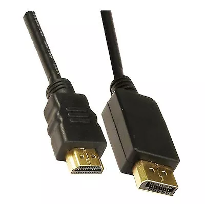 Quality Display Port Dp To Hdmi Male Lcd Pc Hd Tv Laptop Av Cable Adaptor 1m • £6.99