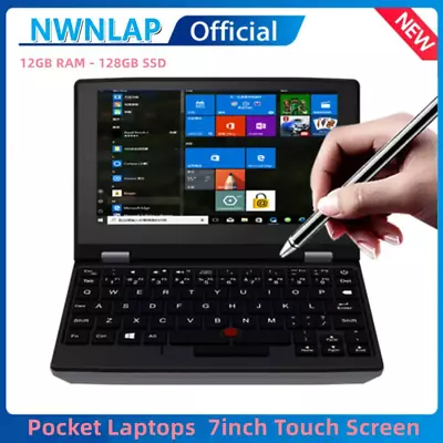 Mini Notebook Laptop 7 Inch Touch Screen Intel J4105 12GB+128GB IPS Netbook • $328.99