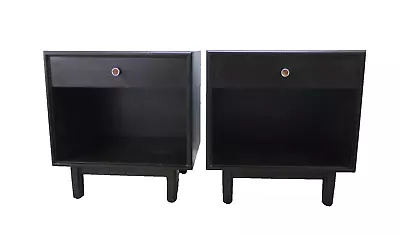 Authentic VTG Pair GLENN Of CALIFORNIA Mid Century Modern Dark WOOD Nightstands • $725