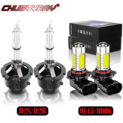 D2S 9145 For Infiniti G35 2007-2008 Headlight HID Hi/Lo Beam LED Fog Lights Kit • $62.89