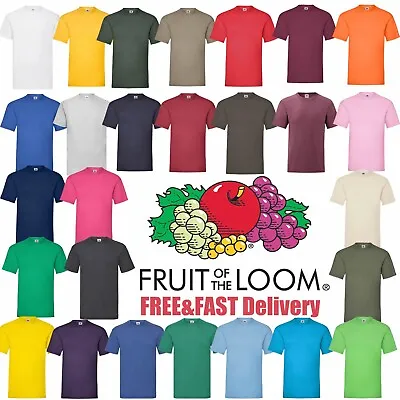 Fruit Of The Loom T Shirts Short Sleeve Men/Women Plain 100% Cotton Top New Tee • £4.95