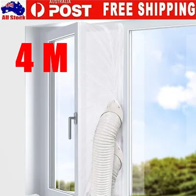 $18.92 • Buy 4M Portable Air Conditioner Window Seal Vent Kit Sealing Cloth With 2 Zippers