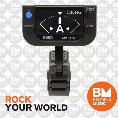 Korg AW-OTG Clip-On Tuner Guitars W/ OLED Display - AWOTG - Belfield Music • $109