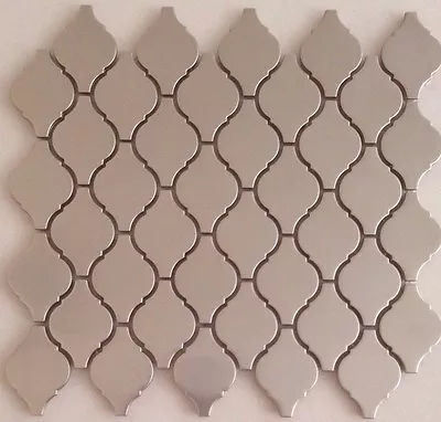 Stainless Steel Metal Lantern Arabesque Mosaic Wall Tiles Kitchen 12 X10 3/4  • $10.95