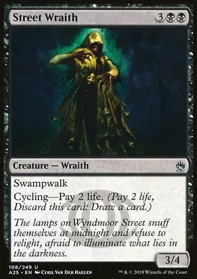 Magic The Gathering MTG Street Wraith (108) Masters 25   LP • $0.99