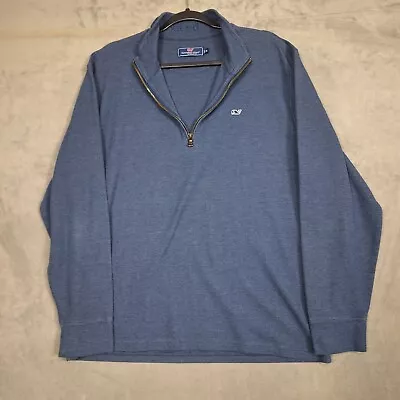 Mens Vineyard Vines 1/4 Zip Sweatshirt XL Blue • $22