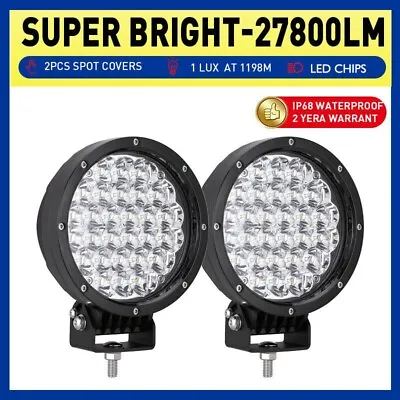 Pair 7 Inch Slim LED Driving Lights Round Spot Offroad Fog UTE ATV SUV 4WD Work • $88.99