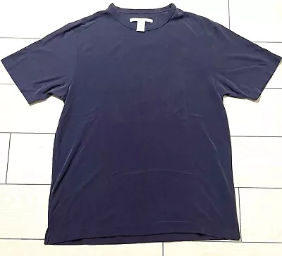 PERRY ELLIS Men's Navy Blue Ribbed Shirt Top Size Medium • $10