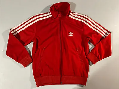 Vintage Adidas Youth Soccer Jacket Size XS (7) Red/White Yeezy Ye Messi Run DMC • $45.99