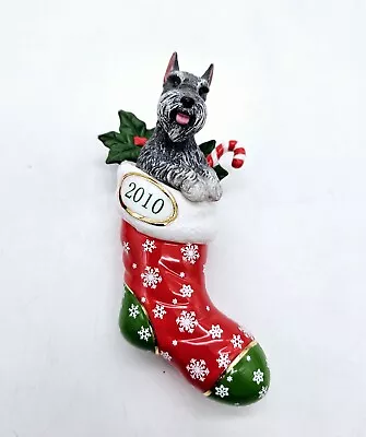 Danbury Mint Miniature Schnauzer Christmas Ornament 2010 Stocking  • $22.95