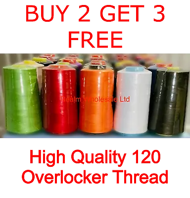 £6.99 • Buy Overlocking Thread Polyester Industrial Sewing Machine - 5000 Yard 4572 M Cones