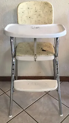 Vintage Metal High Chair 1960s Stars Starburst • $54.99