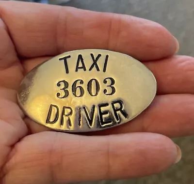 Vintage - Taxi Cab - Pin Badge - #3603 - Chrome • $9.99