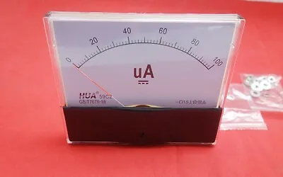 1PC DC 0-100uA Analog Ammeter Panel AMP Current Meter 100x120mm 59C2  • $9.80