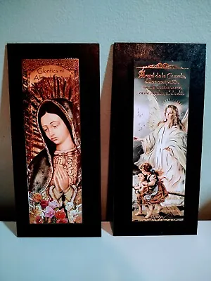 Cuadro De La Virgen De Guadalupe Y Del Angel Guardian 9  X 4  Son Hermosos  • $15