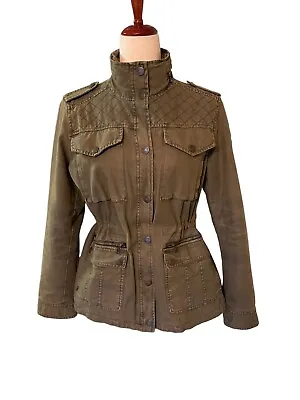 Levis Military Cotton Canvas Jacket Work Coat Olive Green Women’s Medium • $25.99