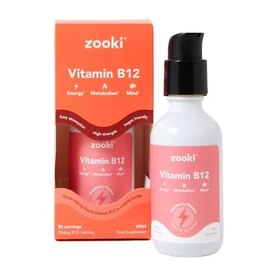 £17.99 • Buy ZOOKI Vitamin B12 60ml High-dose Liquid Vitamin B12
