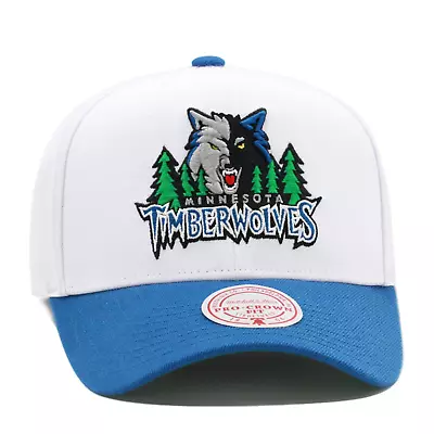Mitchell & Ness Minnesota Timberwolves Precurved Snapback Hat Cap - White • $39