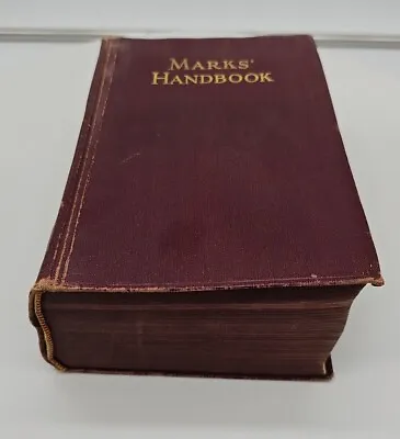MECHANICAL ENGINEERS HANDBOOK - Lionel S. Marks - Fourth Edition - 1941 - LB • $20