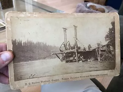 Wow Bertram C Towne 1890’s Rare Cabinet Card Photo Northwest Coast Fishing Wheel • $0.99