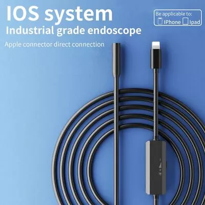 £17.89 • Buy Waterproof Endoscope Borescope Snake Inspection Camera IPhone 14 13 12 IOS 8mm
