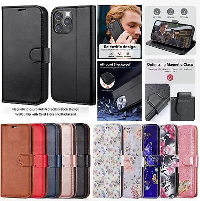 £4.75 • Buy Case For IPhone 14 13 12 11 8 7Plus Pro Max Mini XR SE Leather Flip Wallet Cover