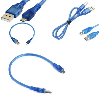 Blue 30CM USB A Male To Type B Plug/Mini USB/Micro USB Cable F Computer/Printer • $1.49