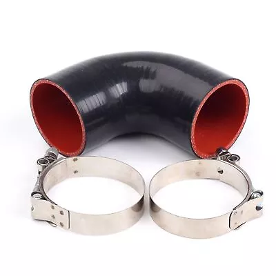 2.5  90 Degree Elbow Silicone Hose Coupler 63mm Intercooler Pipe + 2PC Clamps • $10.99