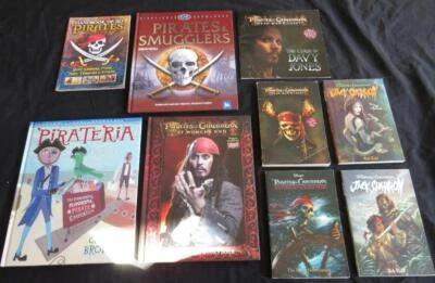 $23.95 • Buy 9 JACK SPARROW PIRATES Of CARIBBEAN Pirate Theme Disney Chapter BOOK LOT Kids
