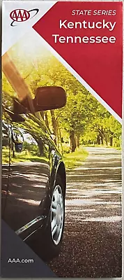 New AAA KENTUCKY - TENNESSEE STATE ROAD MAP  Highway Tour  KY/TN  LATEST 2023 • $10.49