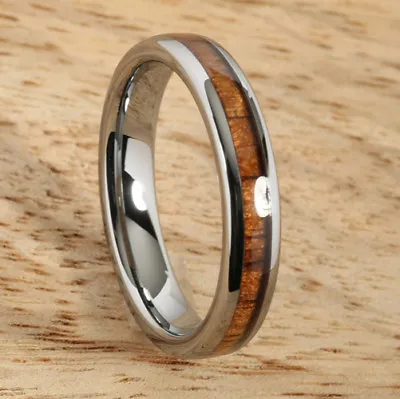 Tungsten Carbide With Hawaiian Koa Wood Ring  4mm(Oval Style) Sale!!! • $55