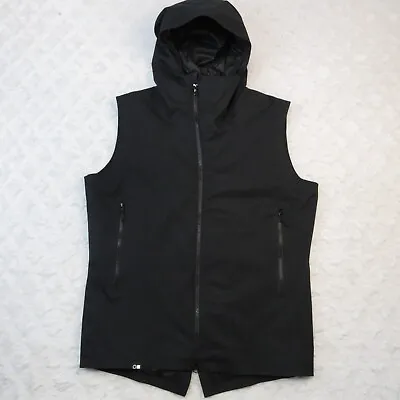 Lifelabs WarmLife Vest Adult Medium Black Hooded Full Zip Pockets Insulated • $54.99