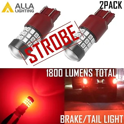 $19.99 • Buy Alla Lighting 7443 LED Strobe Flashing Blinking Brake/Tail Light,Blinker, Alert