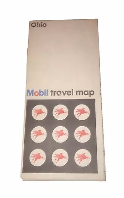 Mobil Oil Ohio Travel Map Vintage 1971  • $3.47