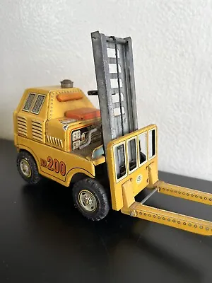 Vintage Modern Toys Japan RARE Yellow No 200 Tin Toy Working Forklift • $34.99
