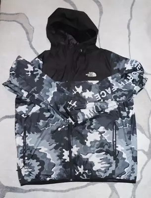 The North Face Men Jacket XLarge Camo Windbreaker Windwall Hooded Full Zip • $44.99